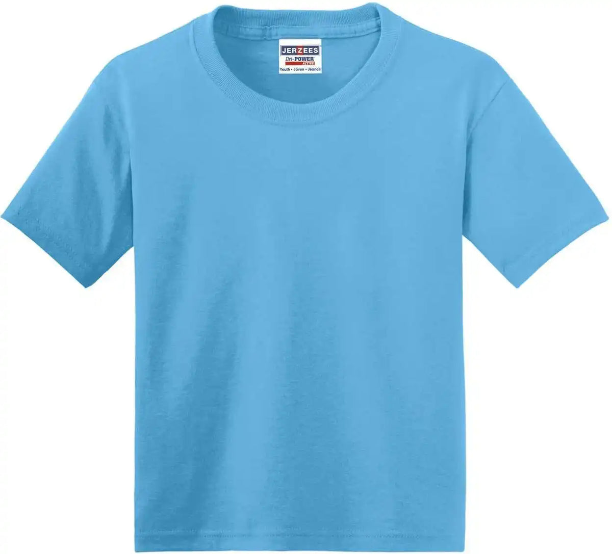 Jerzees 29b Youth Dri-power 50/50 Cotton/poly T-shirt - Aquatic Blue