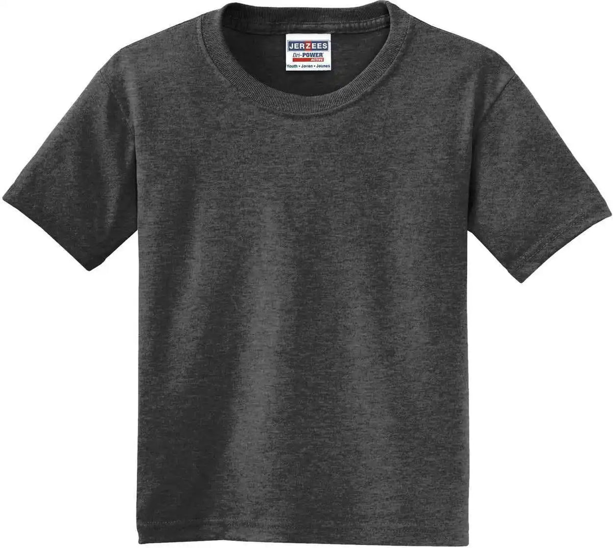 Jerzees 29b Youth Dri Power 50/50 Cotton/poly t Shirt Black Heather