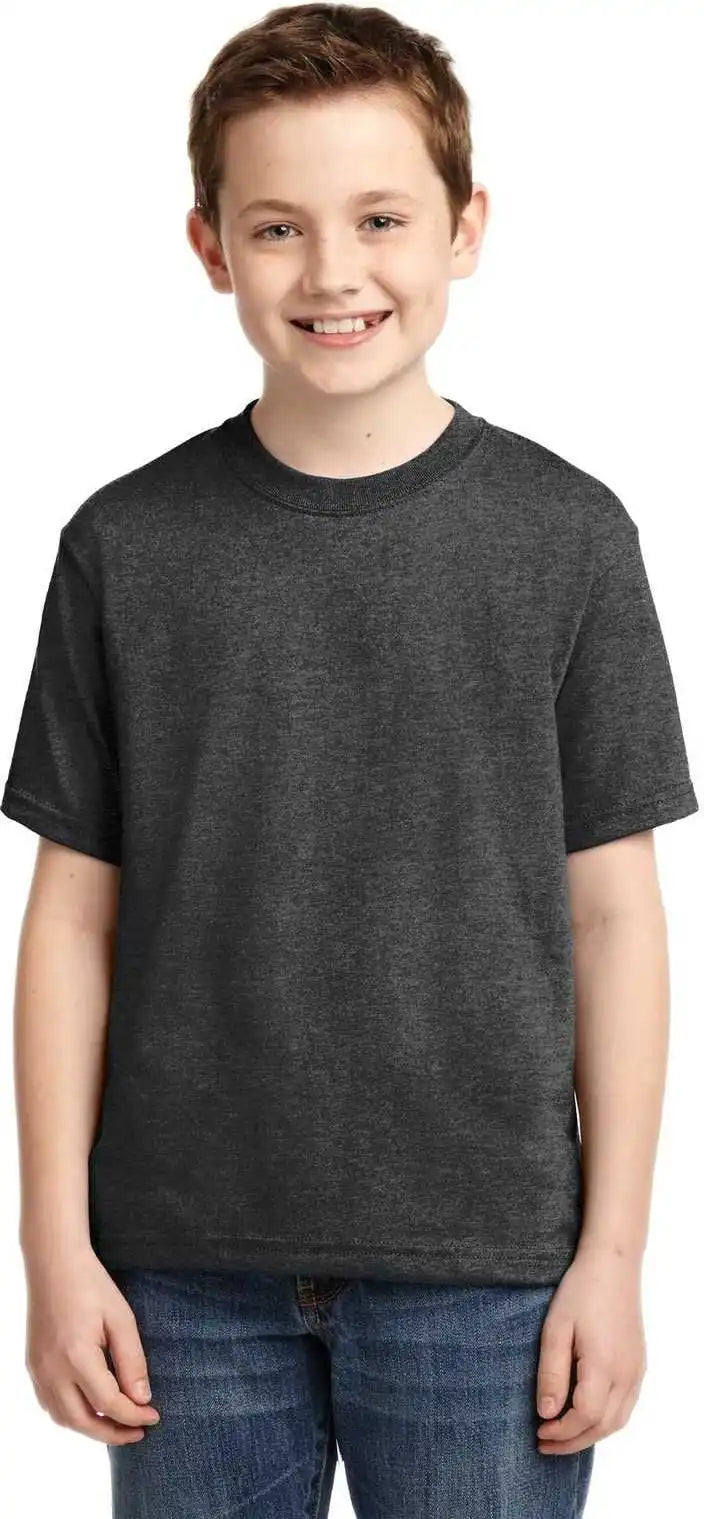 Jerzees 29b Youth Dri-power 50/50 Cotton/poly T-shirt - Black Heather