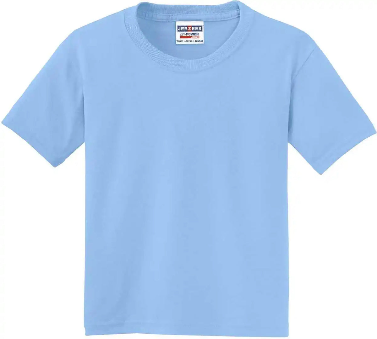 Jerzees 29b Youth Dri Power 50/50 Cotton/poly t Shirt Light Blue