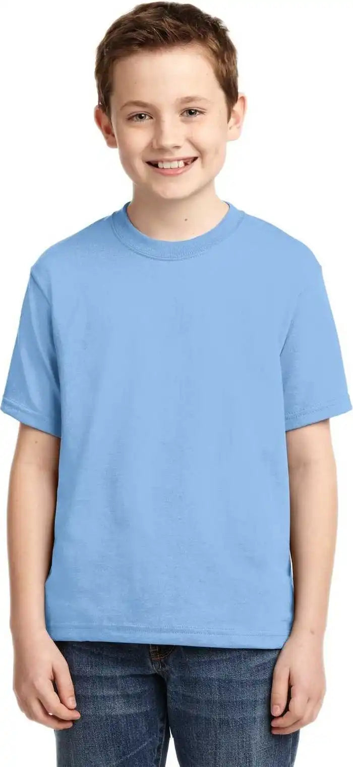 Jerzees 29b Youth Dri Power 50/50 Cotton/poly t Shirt Light Blue