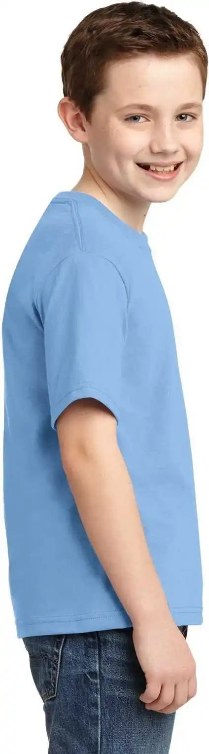 Jerzees 29b Youth Dri Power 50/50 Cotton/poly t Shirt Light Blue