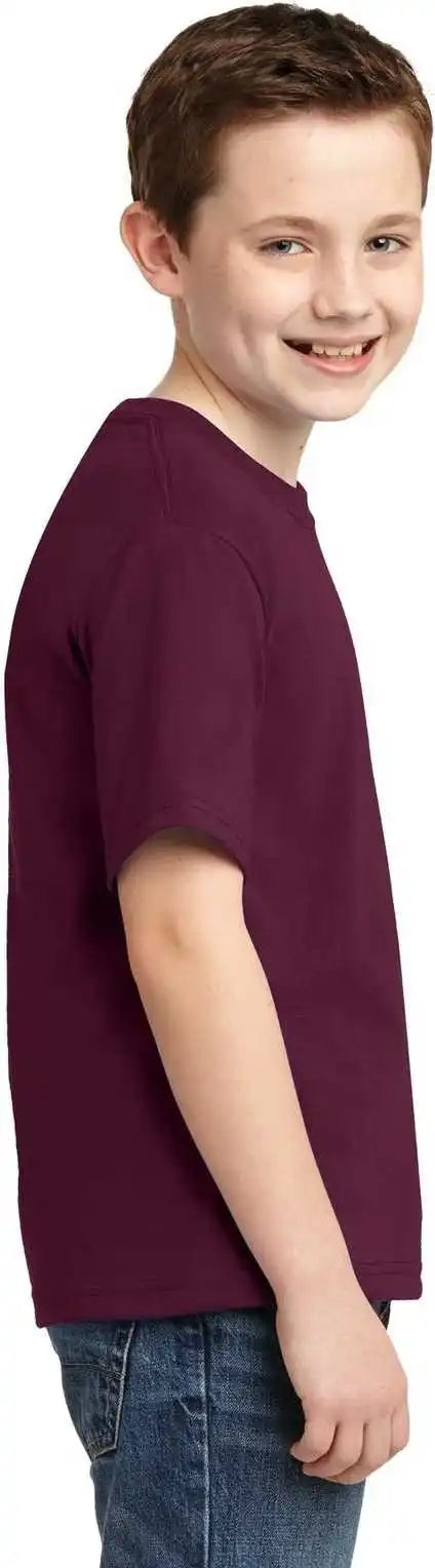 Jerzees 29b Youth Dri Power 50/50 Cotton/poly t Shirt Maroon