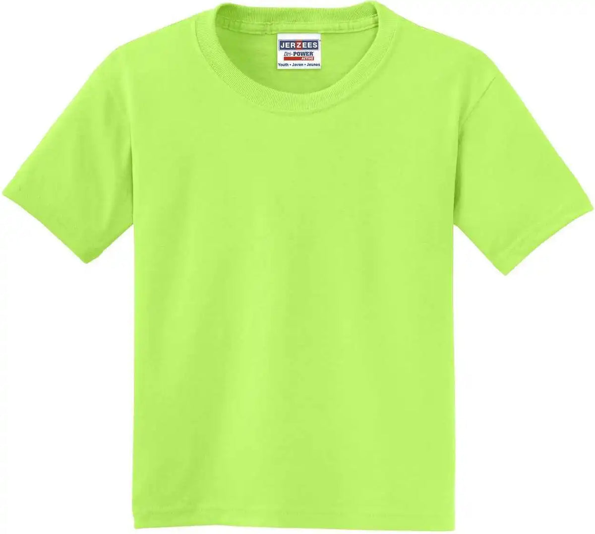 Jerzees 29b Youth Dri Power 50/50 Cotton/poly t Shirt Neon Green