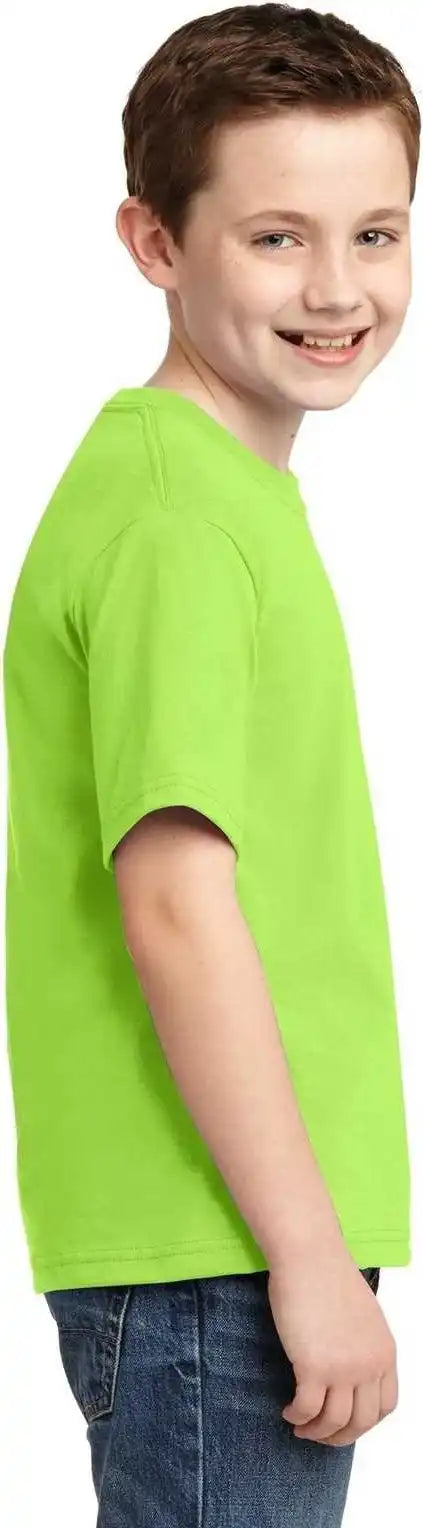 Jerzees 29b Youth Dri Power 50/50 Cotton/poly t Shirt Neon Green