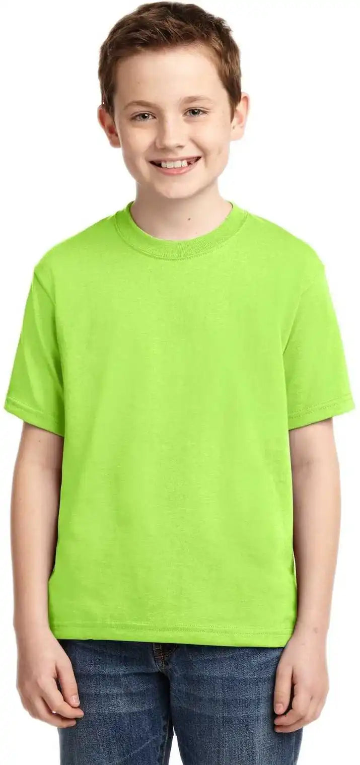 Jerzees 29b Youth Dri Power 50/50 Cotton/poly t Shirt Neon Green