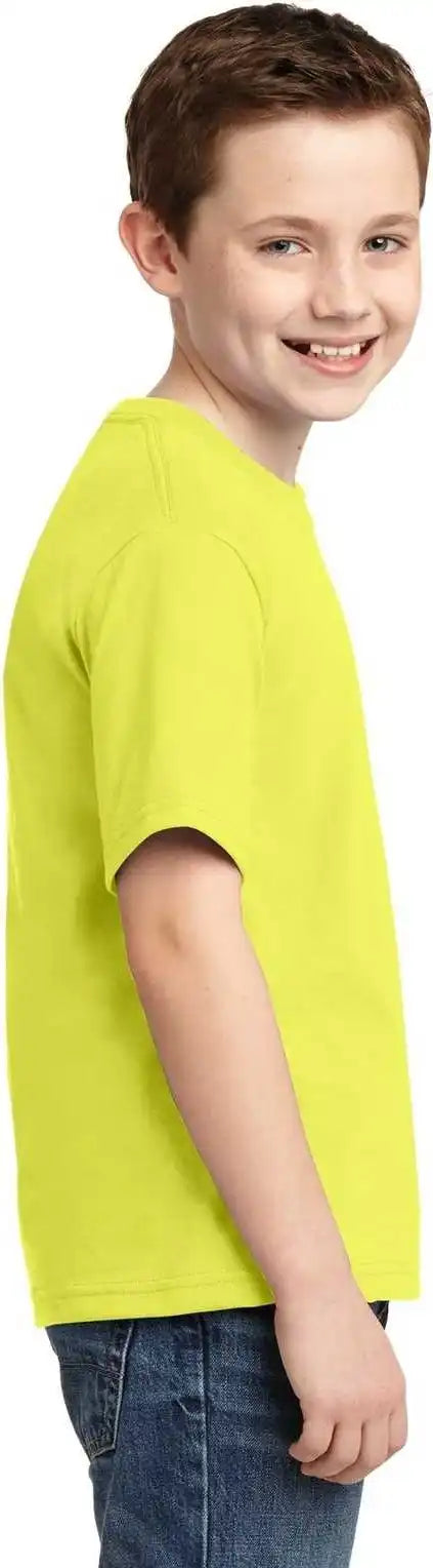 Jerzees 29b Youth Dri Power 50/50 Cotton/poly t Shirt Neon Yellow