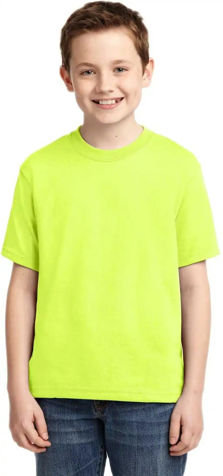 Jerzees 29b Youth Dri Power 50/50 Cotton/poly t Shirt Safety Green