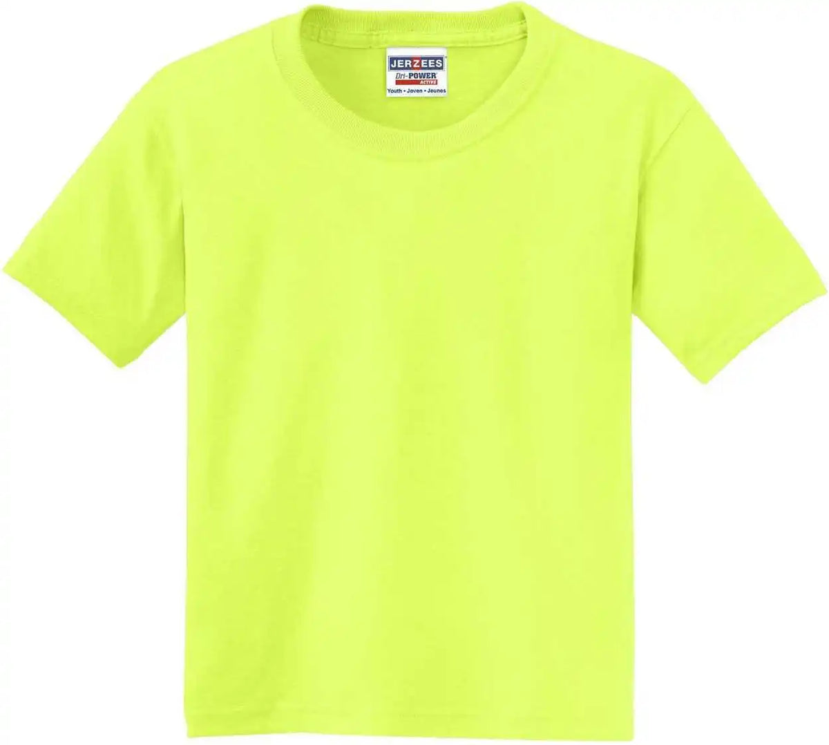 Jerzees 29b Youth Dri Power 50/50 Cotton/poly t Shirt Safety Green