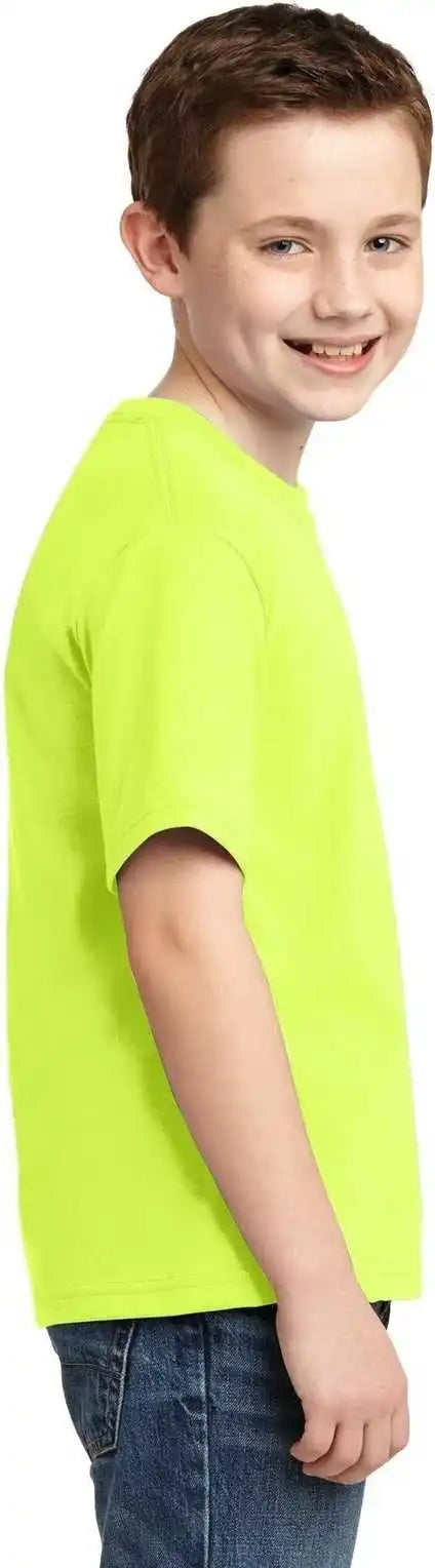 Jerzees 29b Youth Dri Power 50/50 Cotton/poly t Shirt Safety Green