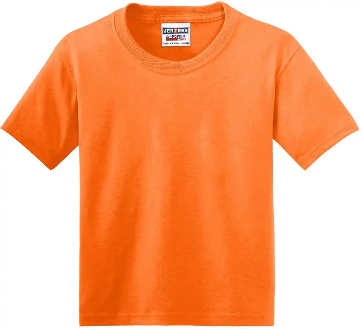 Jerzees 29b Youth Dri Power 50/50 Cotton/poly t Shirt Safety Orange