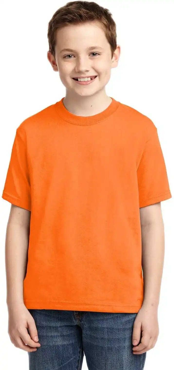 Jerzees 29b Youth Dri Power 50/50 Cotton/poly t Shirt Safety Orange