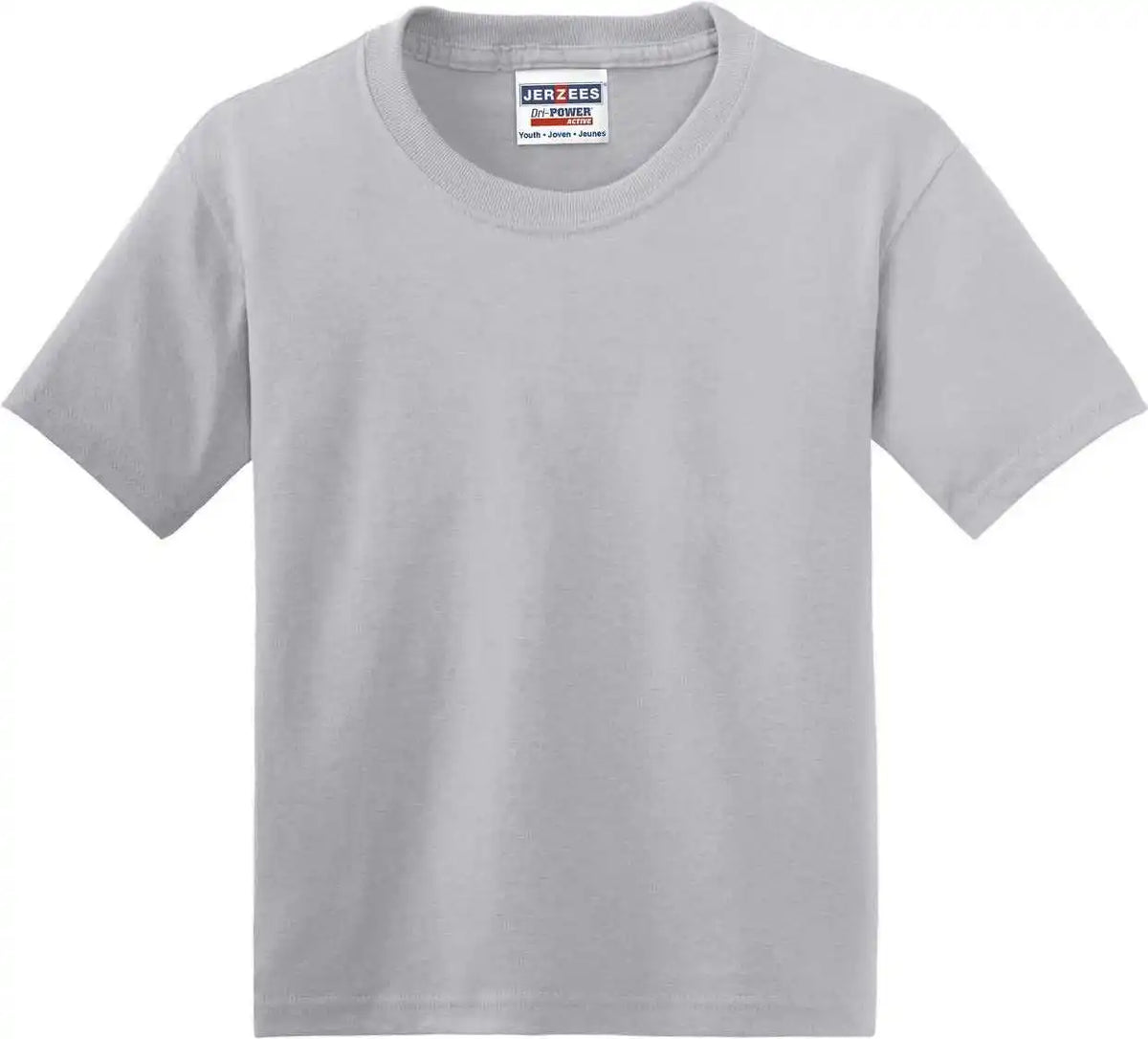 Jerzees 29b Youth Dri Power 50/50 Cotton/poly t Shirt Silver