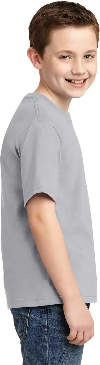 Jerzees 29b Youth Dri Power 50/50 Cotton/poly t Shirt Silver