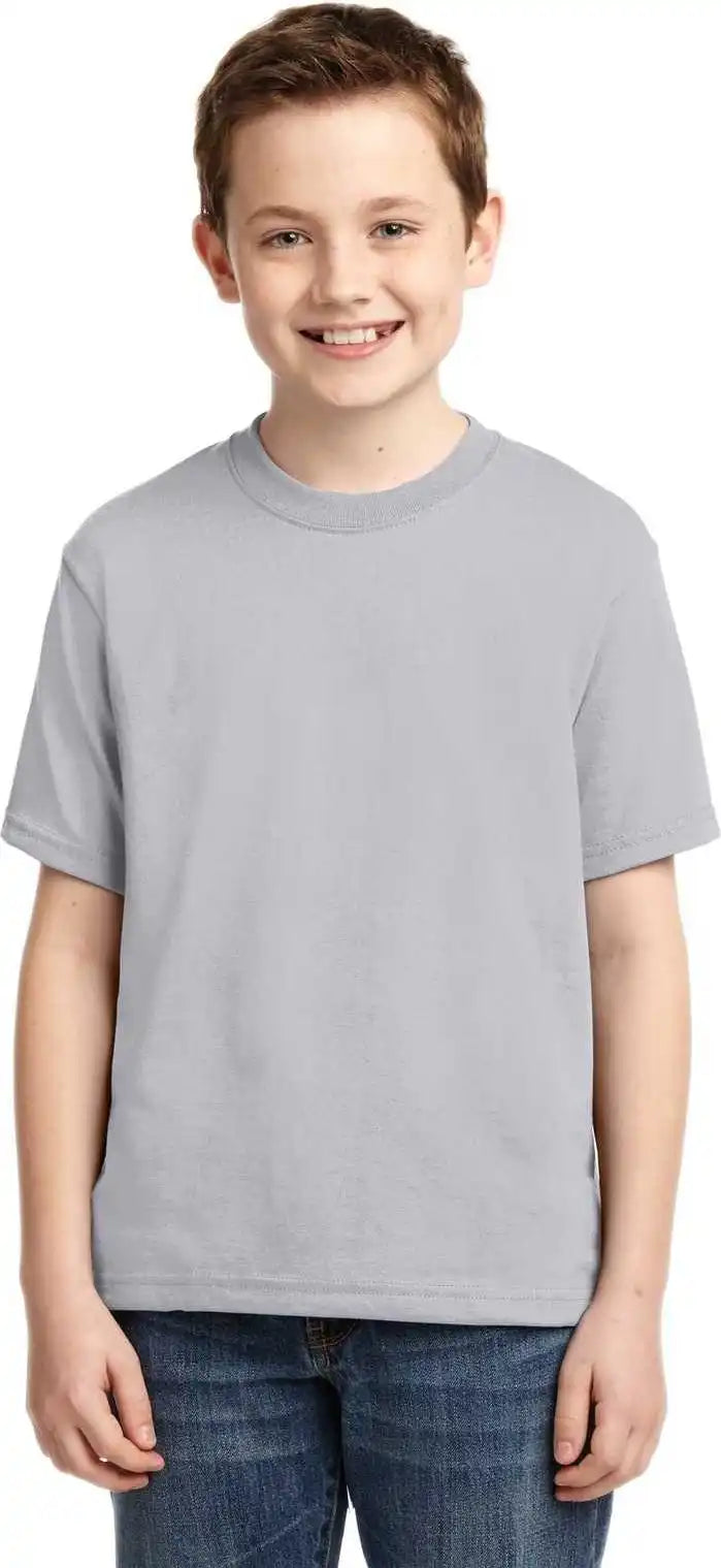 Jerzees 29b Youth Dri Power 50/50 Cotton/poly t Shirt Silver