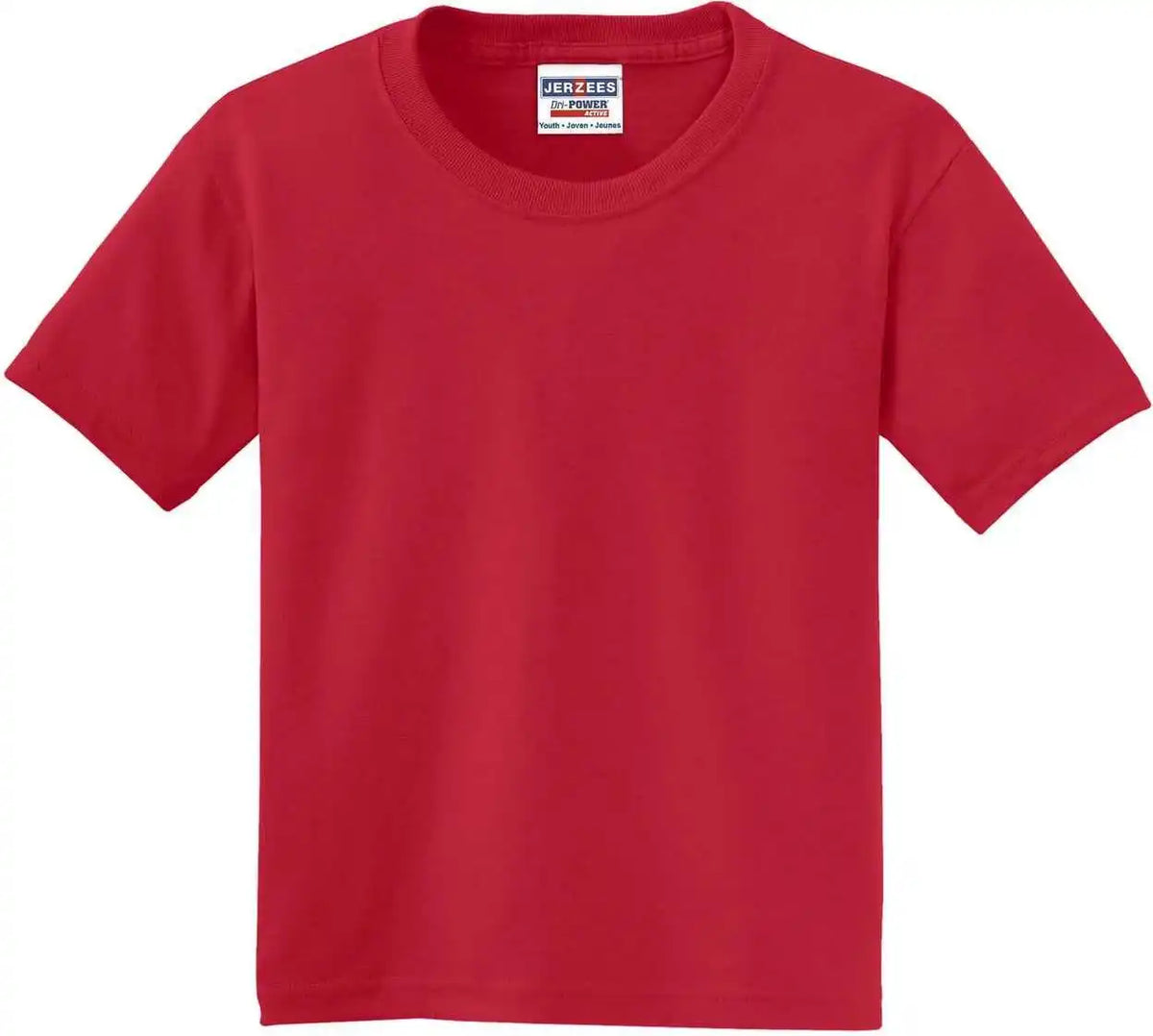 Jerzees 29b Youth Dri Power 50/50 Cotton/poly t Shirt True Red