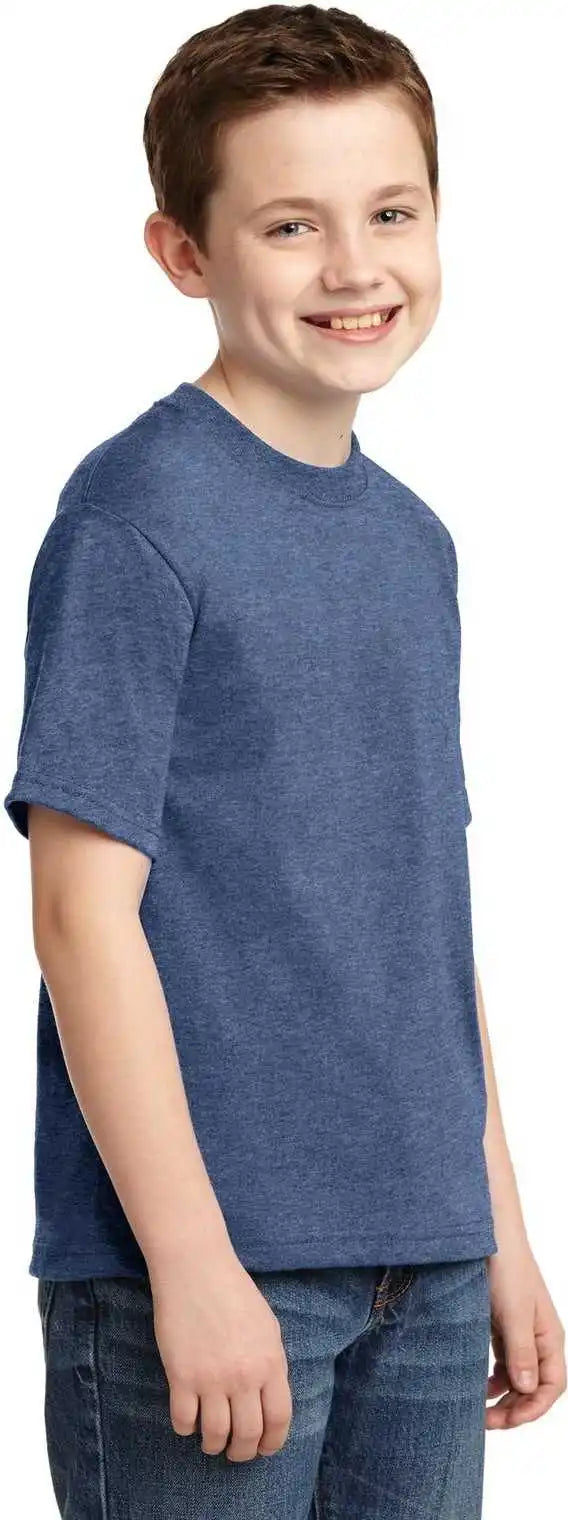 Jerzees 29b Youth Dri Power 50/50 Cotton/poly t Shirt Vintage Heather Blue