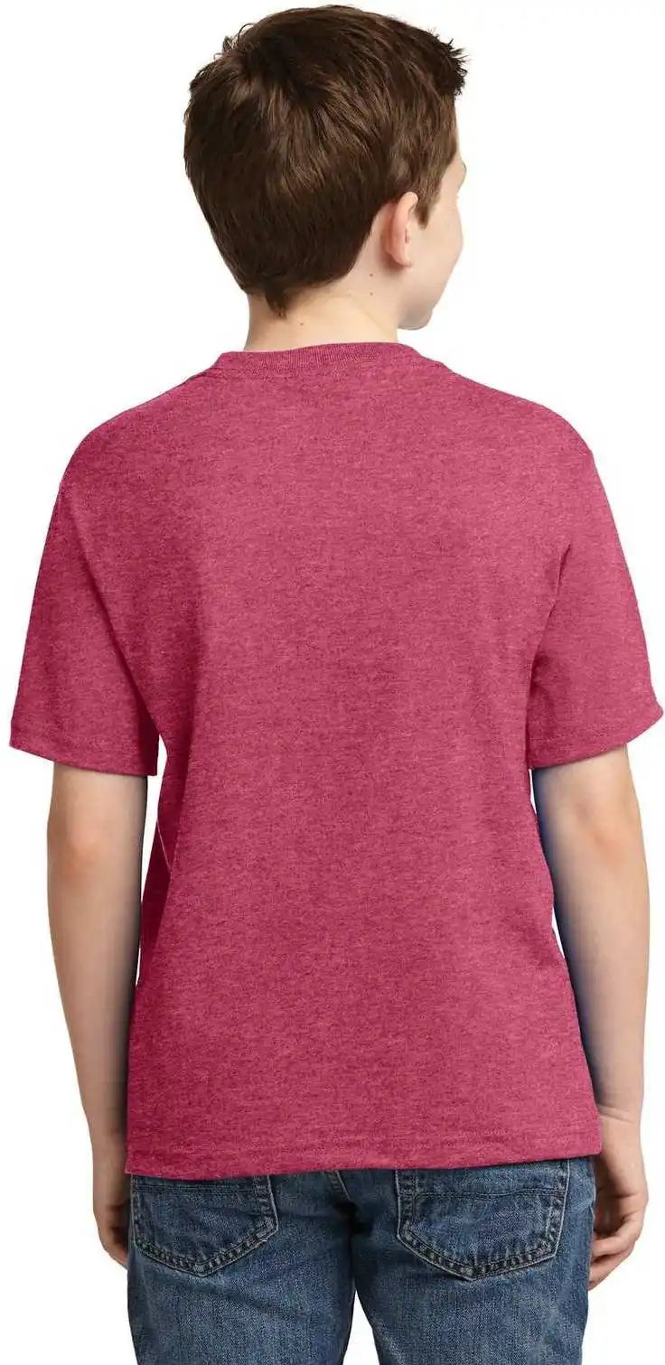 Jerzees 29b Youth Dri Power 50/50 Cotton/poly t Shirt Vintage Heather Red