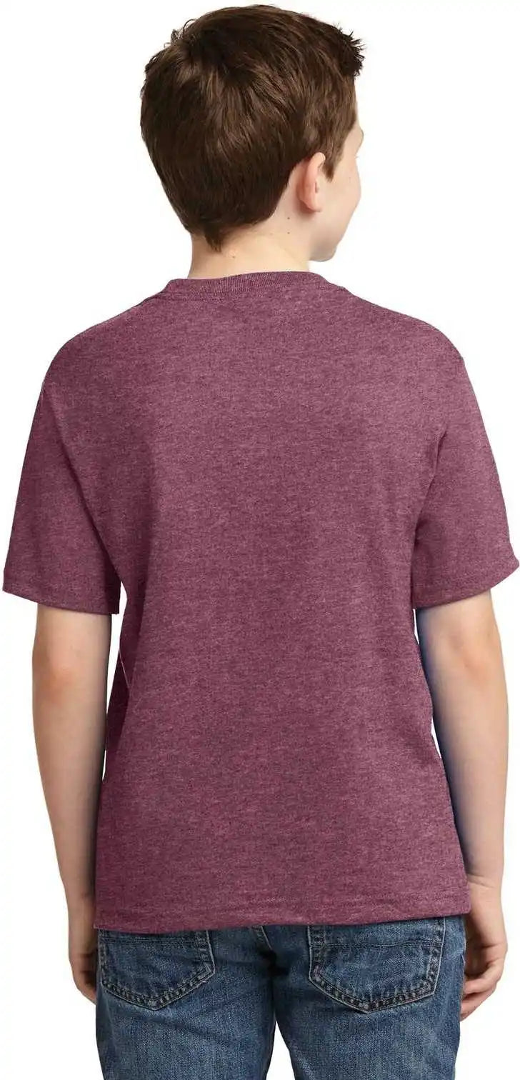 Jerzees 29b Youth Dri-power 50/50 Cotton/poly T-shirt - Vintage Heather Maroon