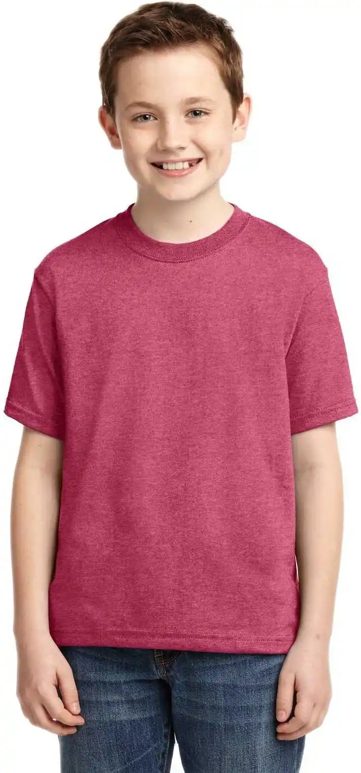 Jerzees 29b Youth Dri Power 50/50 Cotton/poly t Shirt Vintage Heather Red