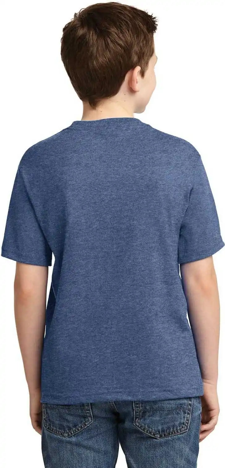 Jerzees 29b Youth Dri Power 50/50 Cotton/poly t Shirt Vintage Heather Blue
