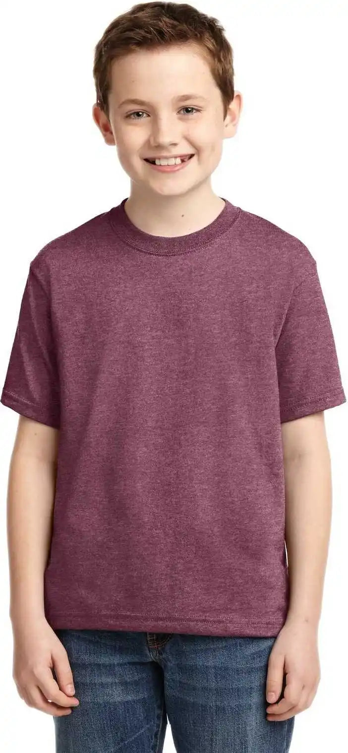 Jerzees 29b Youth Dri-power 50/50 Cotton/poly T-shirt - Vintage Heather Maroon