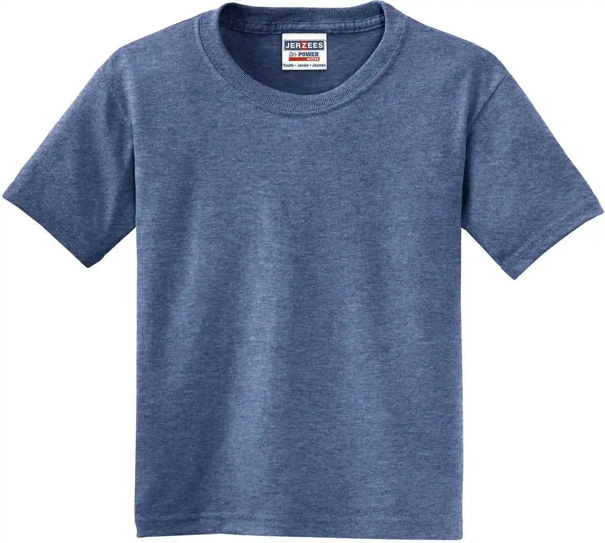 Jerzees 29b Youth Dri Power 50/50 Cotton/poly t Shirt Vintage Heather Blue