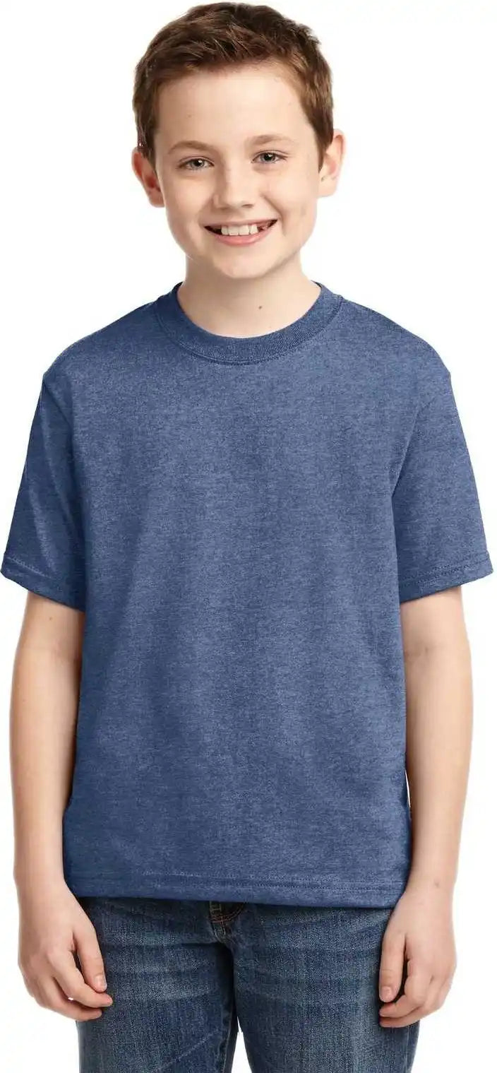 Jerzees 29b Youth Dri Power 50/50 Cotton/poly t Shirt Vintage Heather Blue