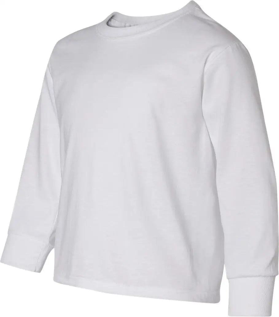 Jerzees 29blr Dri-power Youth Long Sleeve 50/50 T-shirt - White
