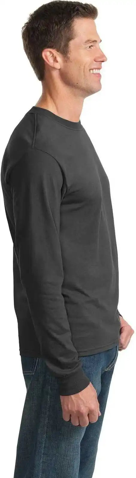 Jerzees 29ls Dri Power 50/50 Cotton/poly Long Sleeve t Shirt Charcoal Gray
