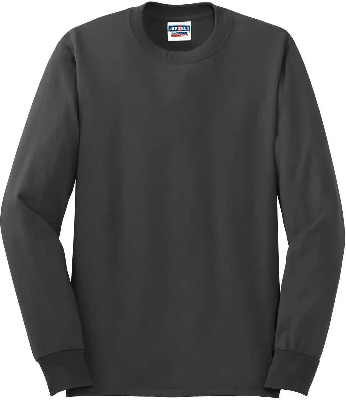 Jerzees 29ls Dri Power 50/50 Cotton/poly Long Sleeve t Shirt Charcoal Gray