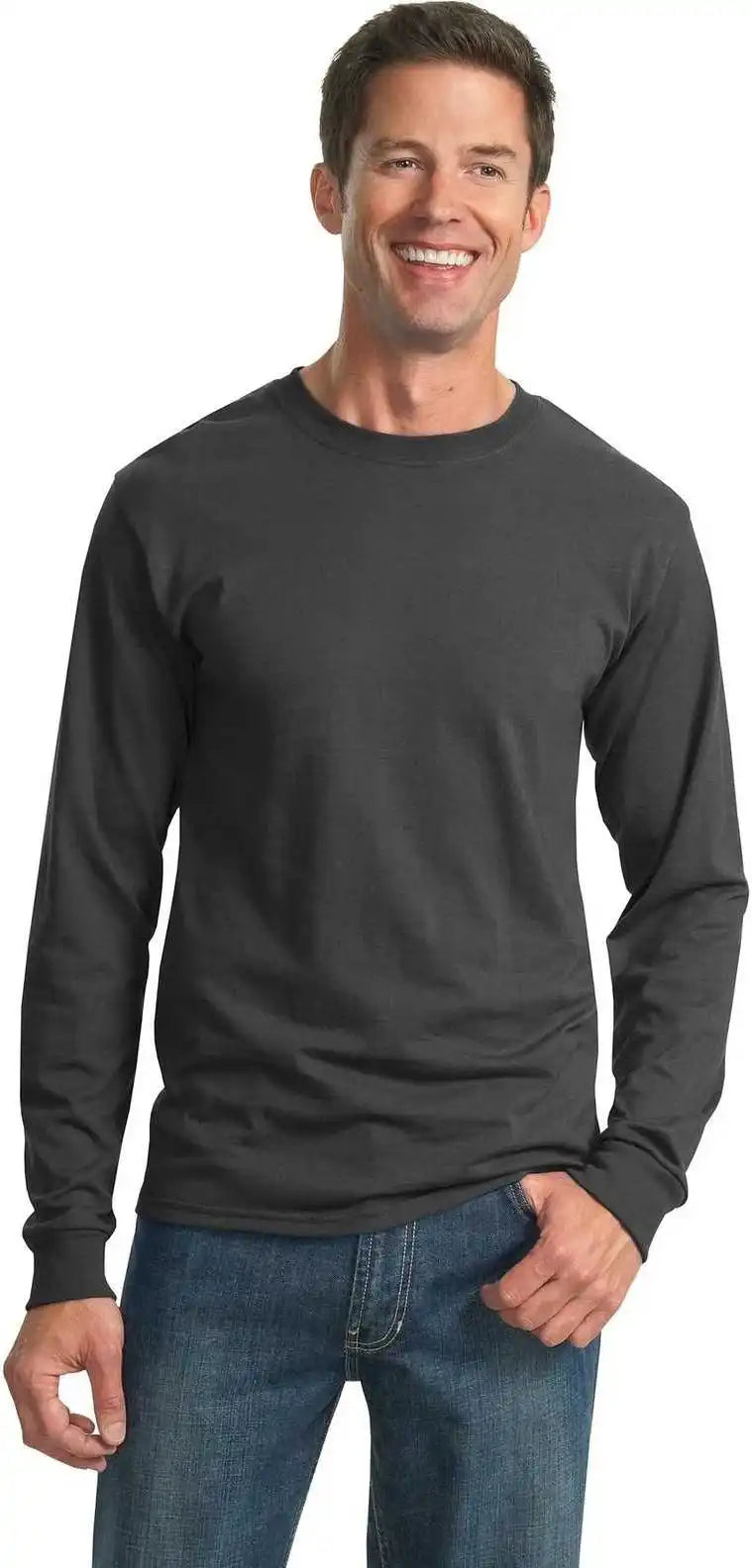Jerzees 29ls Dri-power 50/50 Cotton/poly Long Sleeve T-shirt - Charcoal Gray