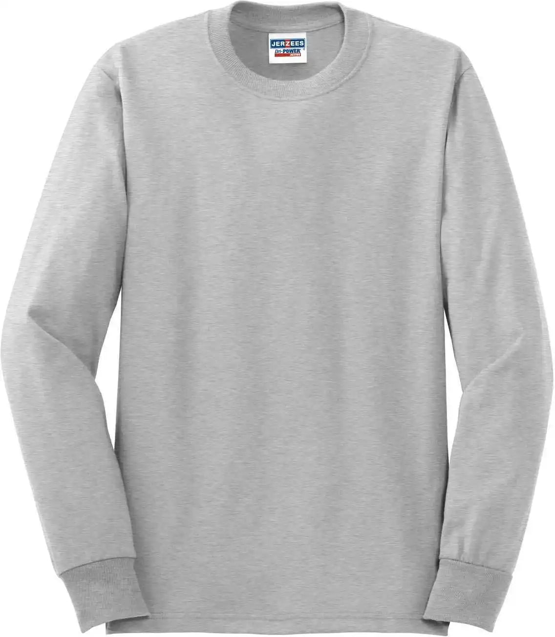 Jerzees 29ls Dri-power 50/50 Cotton/poly Long Sleeve T-shirt - Ash