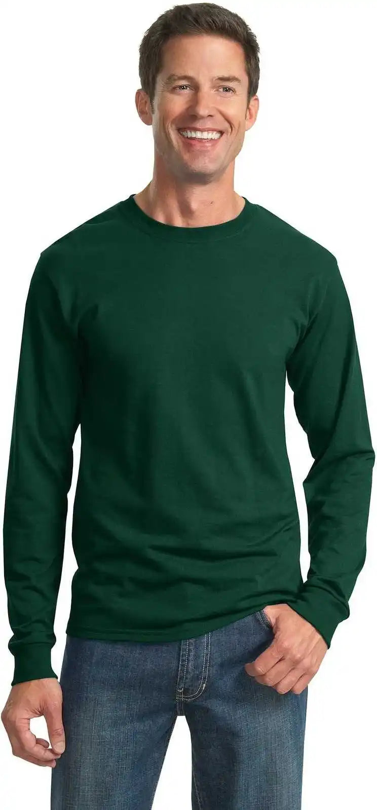 Jerzees 29ls Dri Power 50/50 Cotton/poly Long Sleeve t Shirt Forest Green