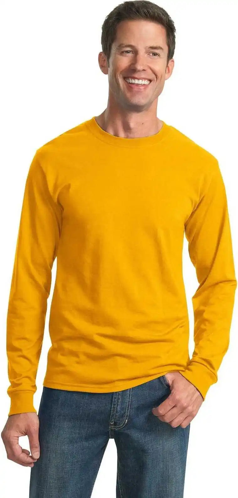 Jerzees 29ls Dri Power 50/50 Cotton/poly Long Sleeve t Shirt Gold