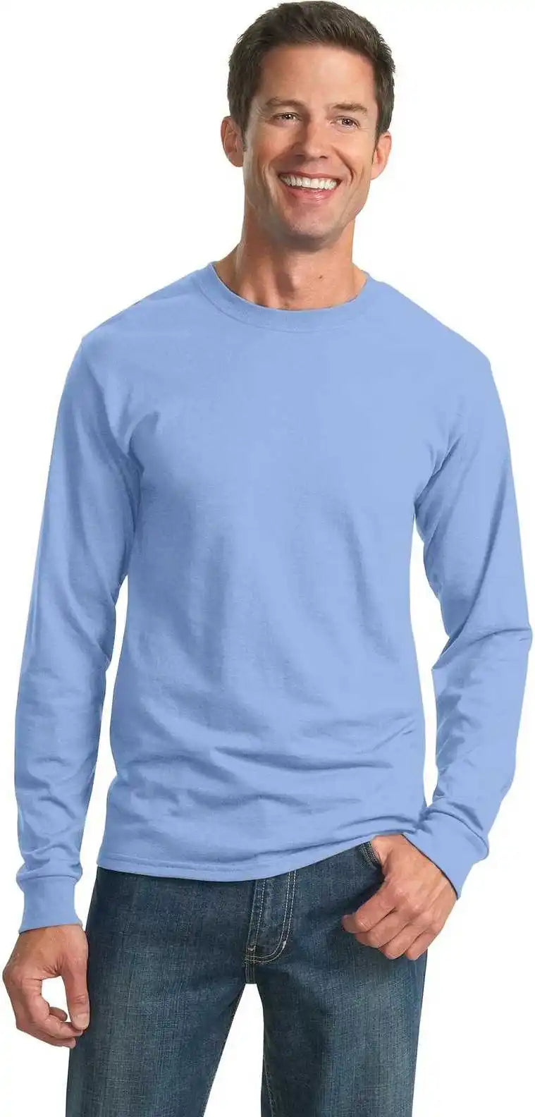 Jerzees 29ls Dri-power 50/50 Cotton/poly Long Sleeve T-shirt - Light Blue