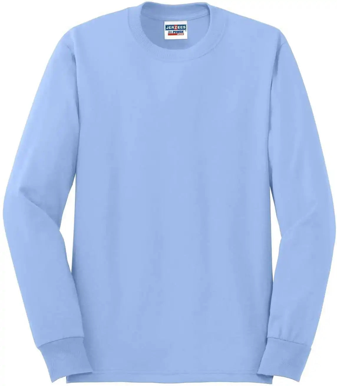 Jerzees 29ls Dri Power 50/50 Cotton/poly Long Sleeve t Shirt Light Blue