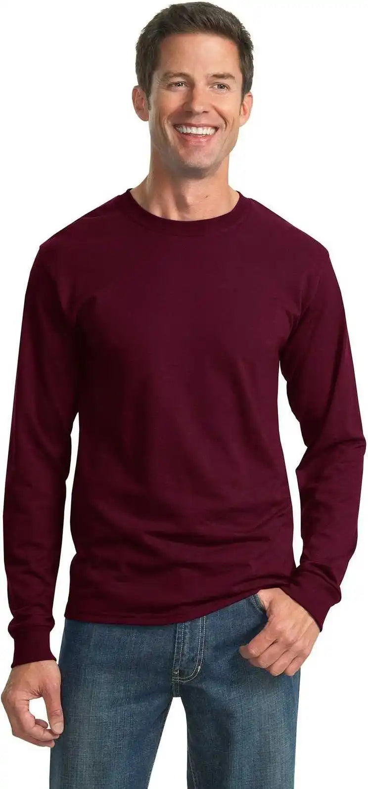 Jerzees 29ls Dri Power 50/50 Cotton/poly Long Sleeve t Shirt Maroon