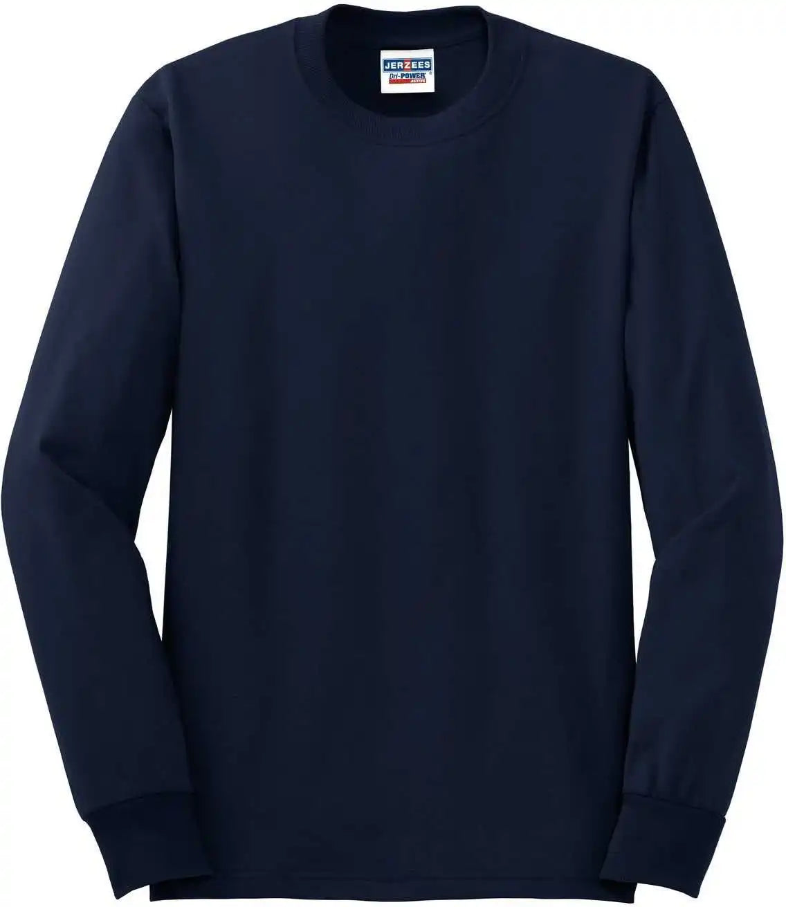 Jerzees 29ls Dri Power 50/50 Cotton/poly Long Sleeve t Shirt Navy