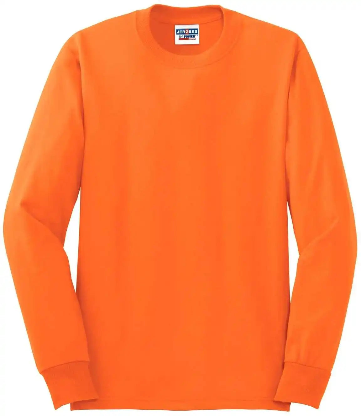 Jerzees 29ls Dri Power 50/50 Cotton/poly Long Sleeve t Shirt Safety Orange