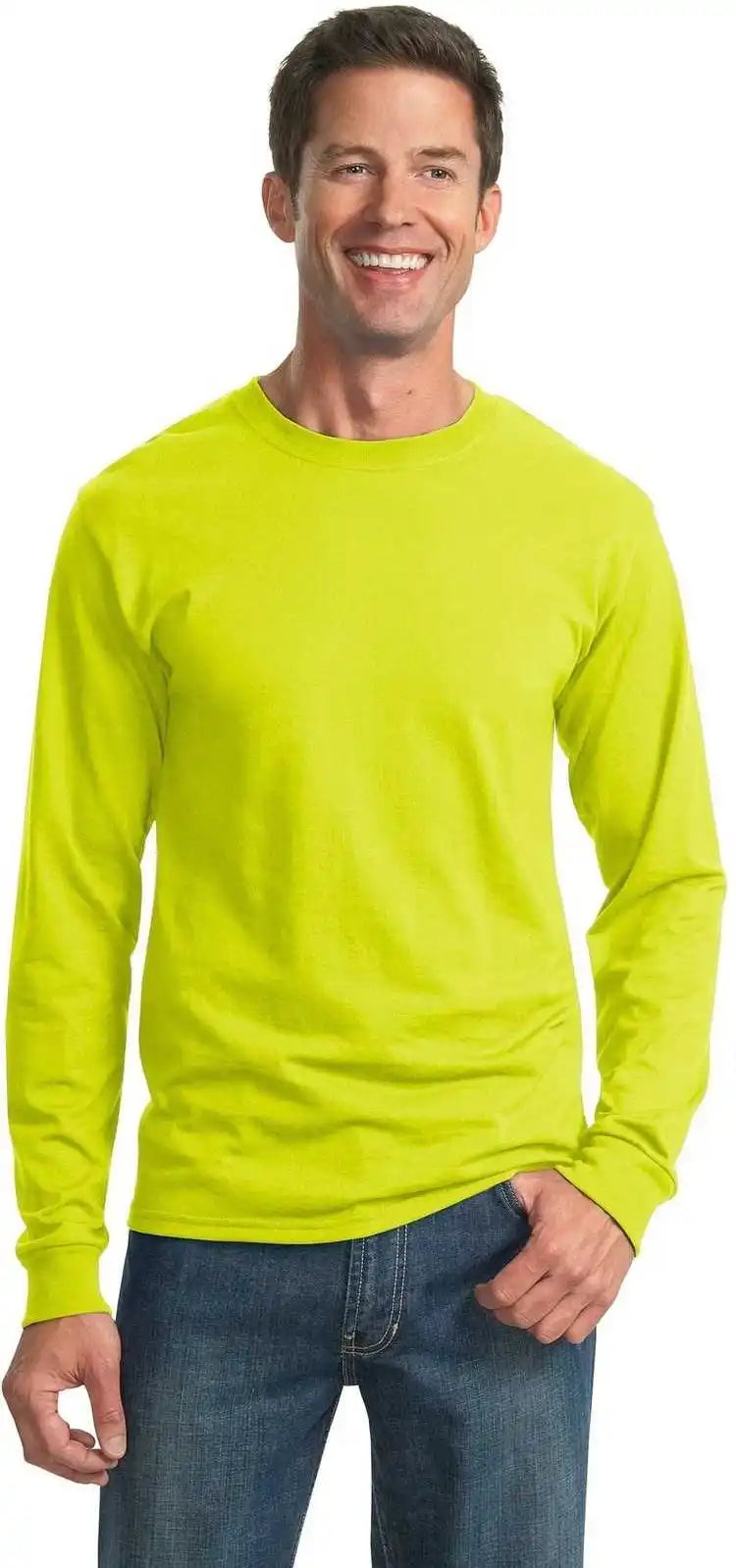 Jerzees 29ls Dri-power 50/50 Cotton/poly Long Sleeve T-shirt - Safety Green