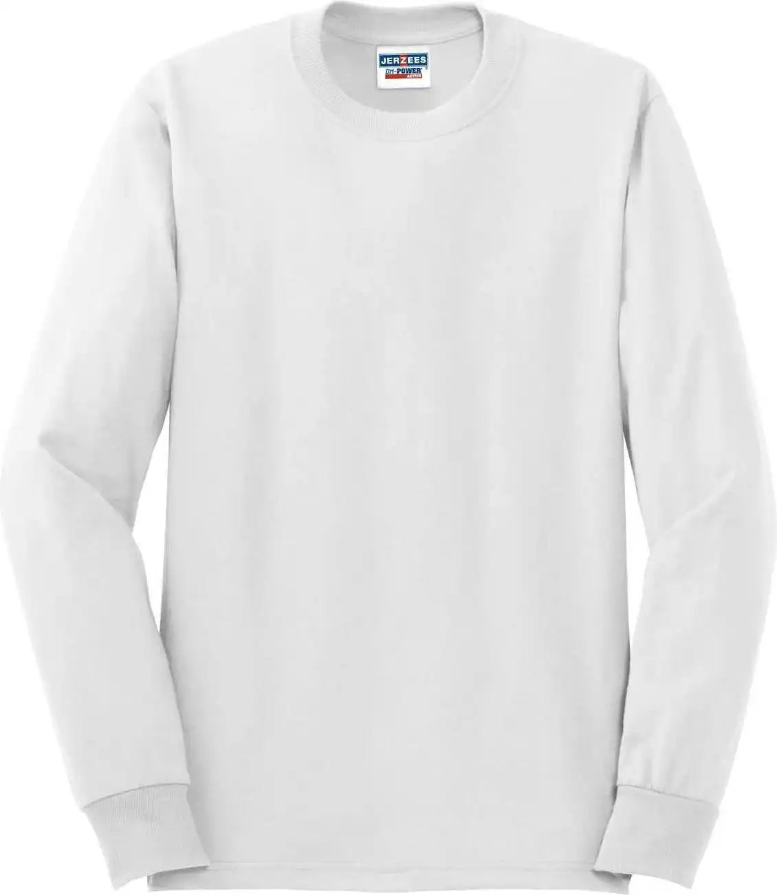 Jerzees 29ls Dri Power 50/50 Cotton/poly Long Sleeve t Shirt White