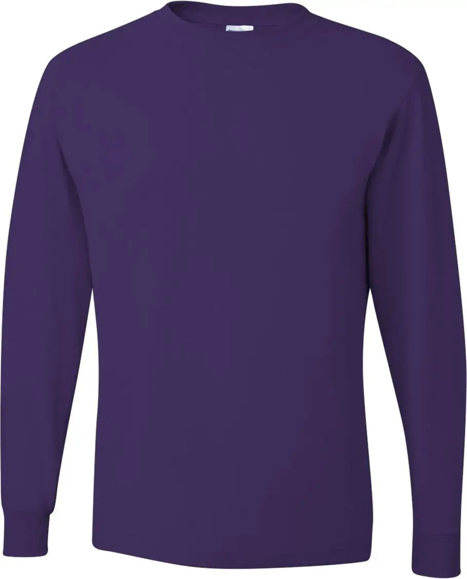 Jerzees 29lsr Dri-power Long Sleeve 50/50 T-shirt - Deep Purple