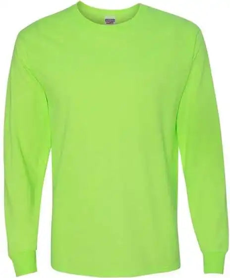Jerzees 29lsr Dri Power Long Sleeve 50 t Shirt Neon Green