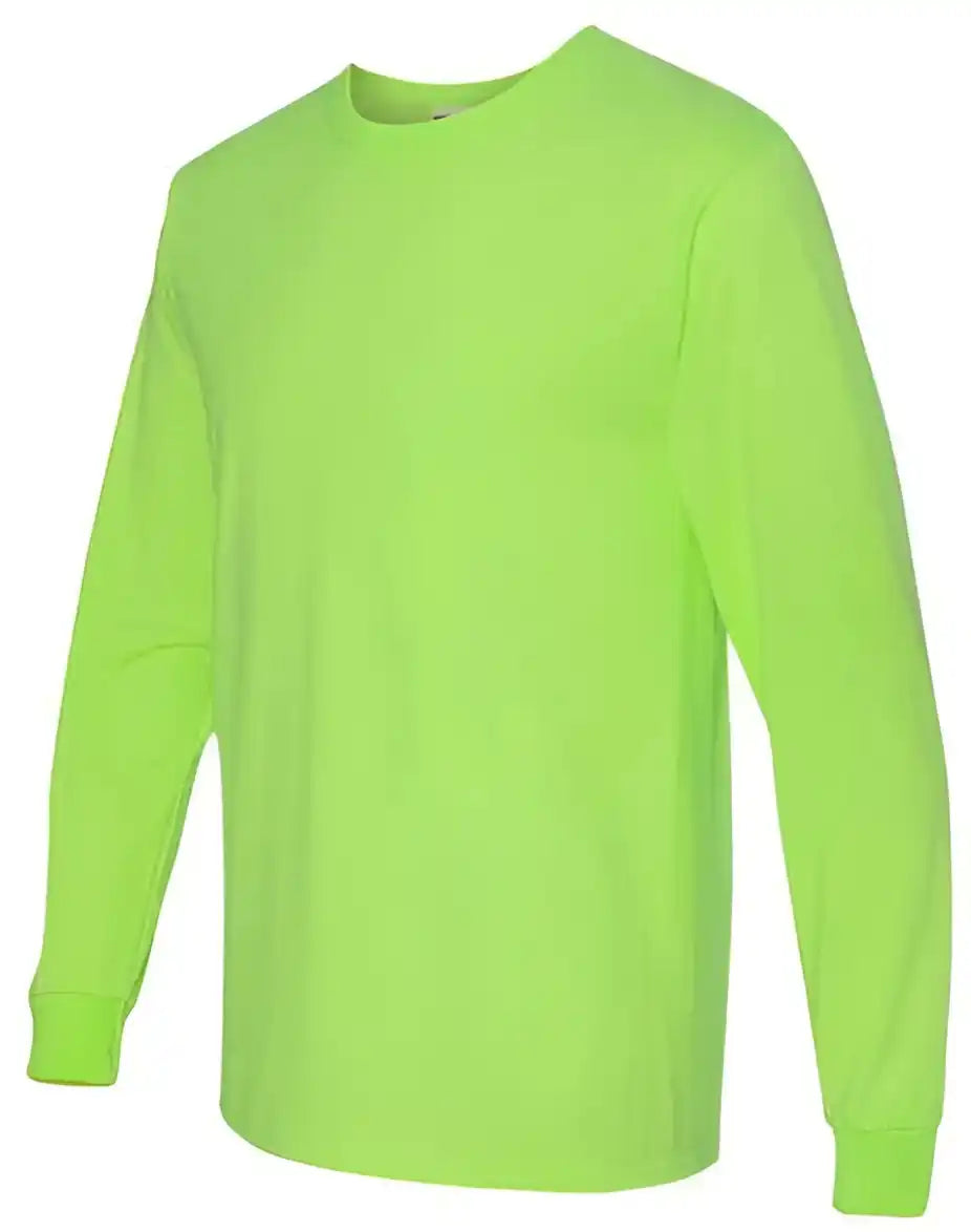 Jerzees 29lsr Dri Power Long Sleeve 50 t Shirt Neon Green