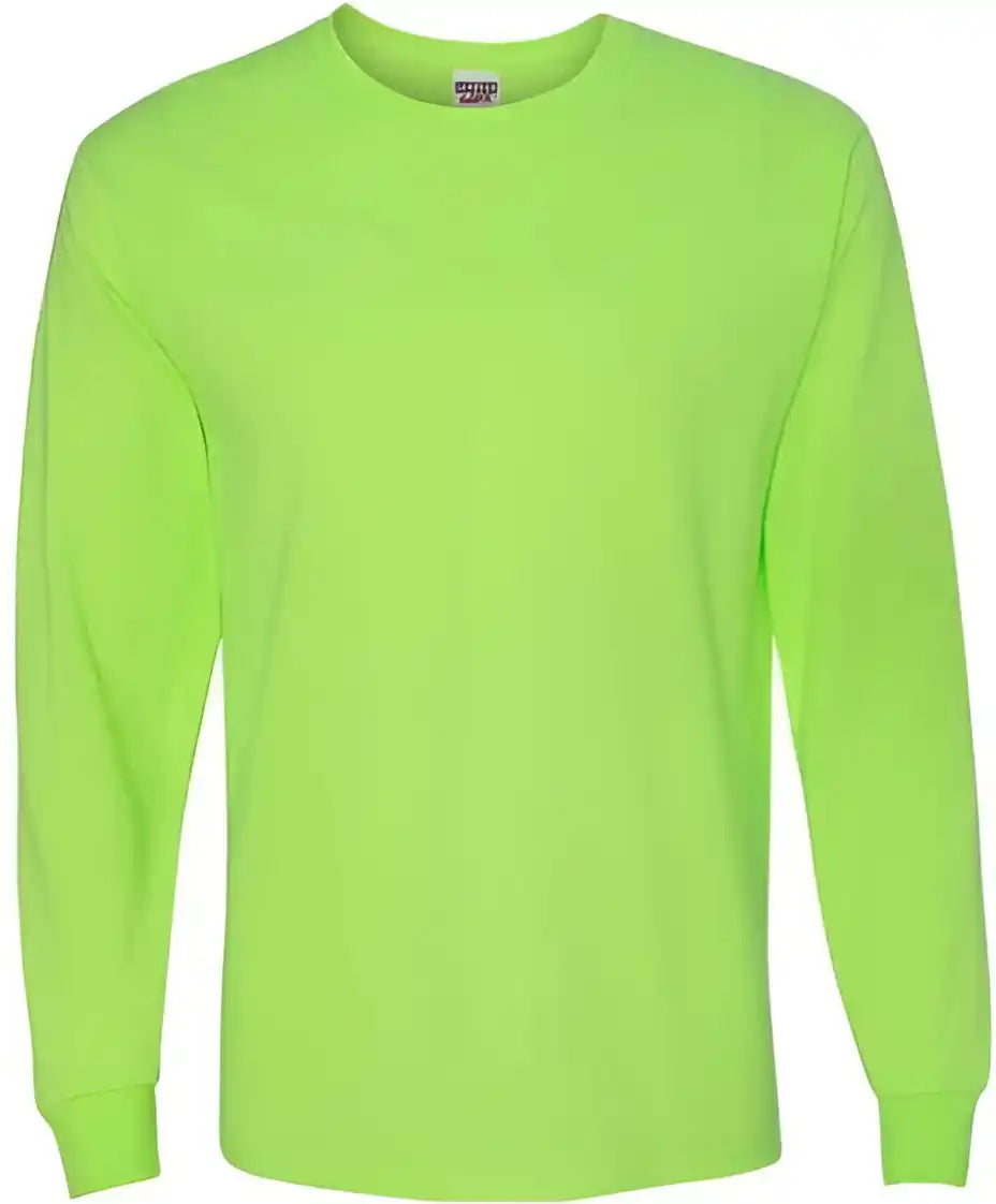 Jerzees 29lsr Dri Power Long Sleeve 50 t Shirt Neon Green