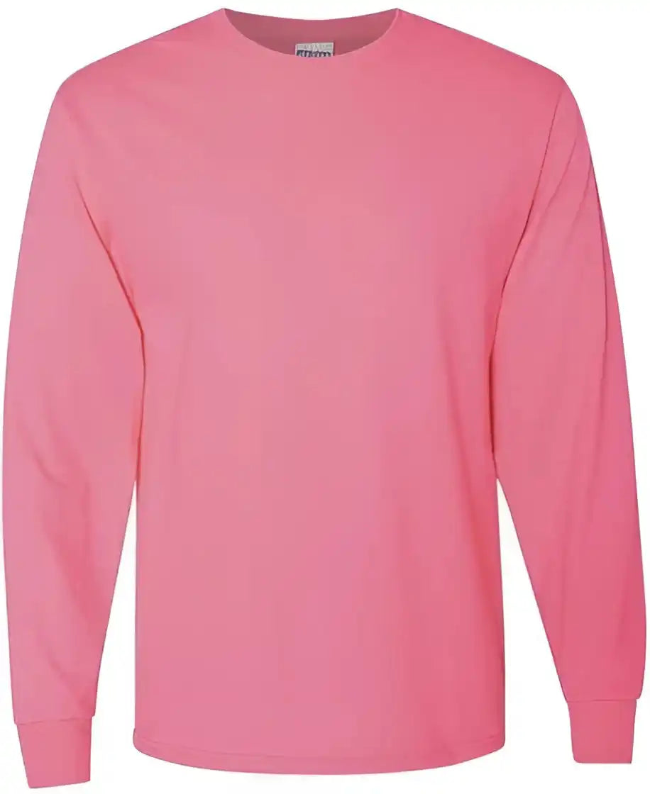 Jerzees 29lsr Dri Power Long Sleeve 50 t Shirt Neon Pink
