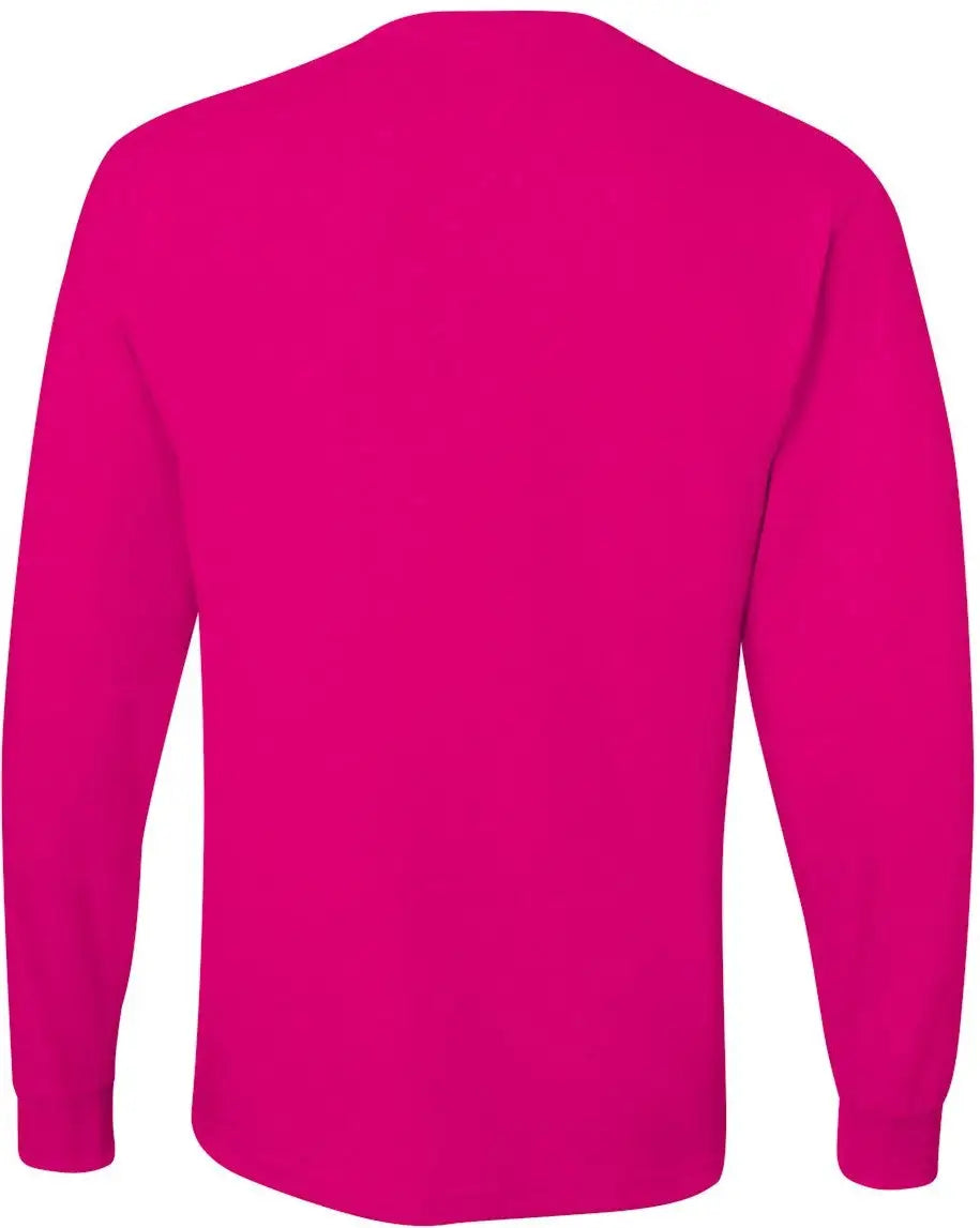 Jerzees 29lsr Dri-power® Long Sleeve 50/50 T-shirt - Cyber Pink