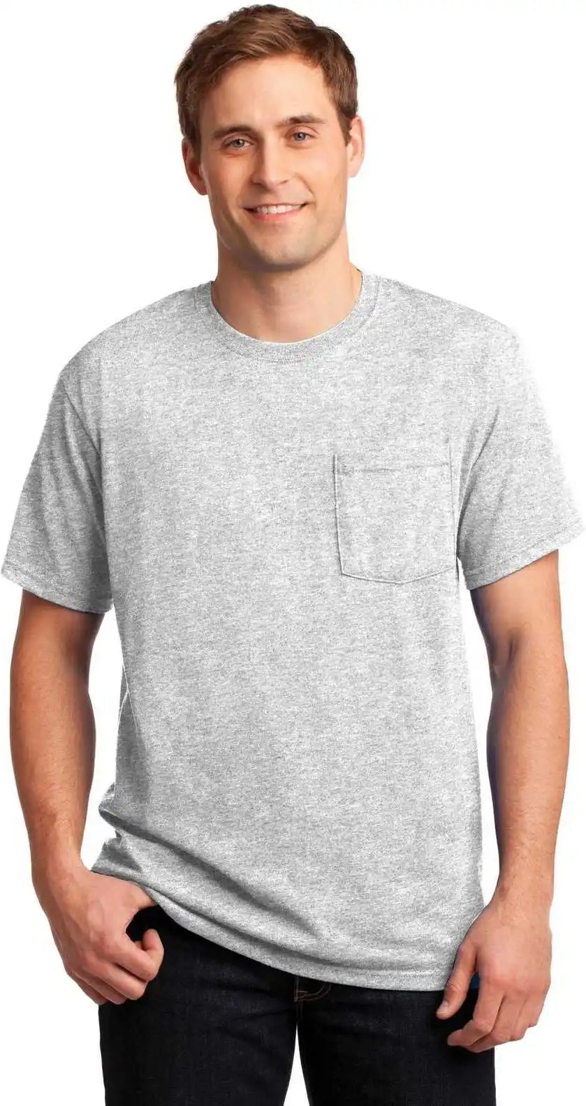 Jerzees 29mp Dri Power 50/50 Cotton/poly Pocket t Shirt Ash