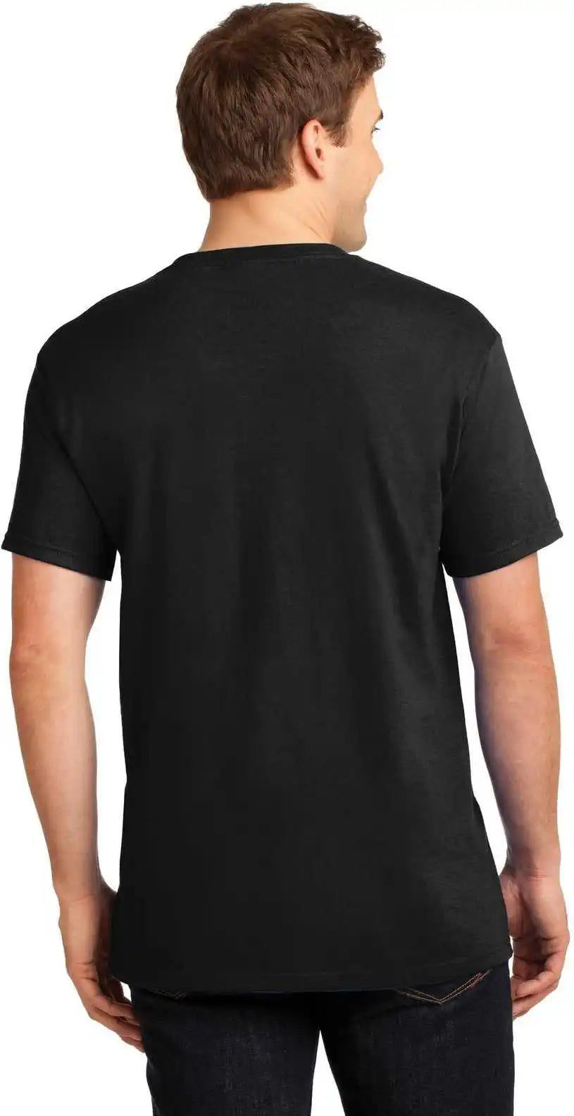 Jerzees 29mp Dri-power 50/50 Cotton/poly Pocket T-shirt - Black